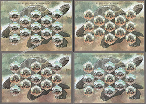 2008 INDIA Aldabra Giant Tortoise-Sheetlet Complete set of 4