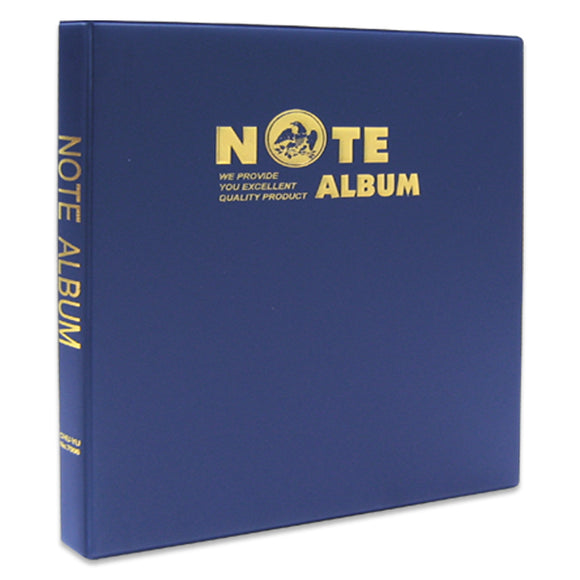 7006 Note/Currency Album 16 Pages/ 32 sides - Blue Colour - Imported Taiwan Made- Chuyu Culture