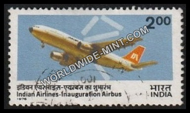 1976 Indian Airlines Inauguration-Airbus Used Stamp