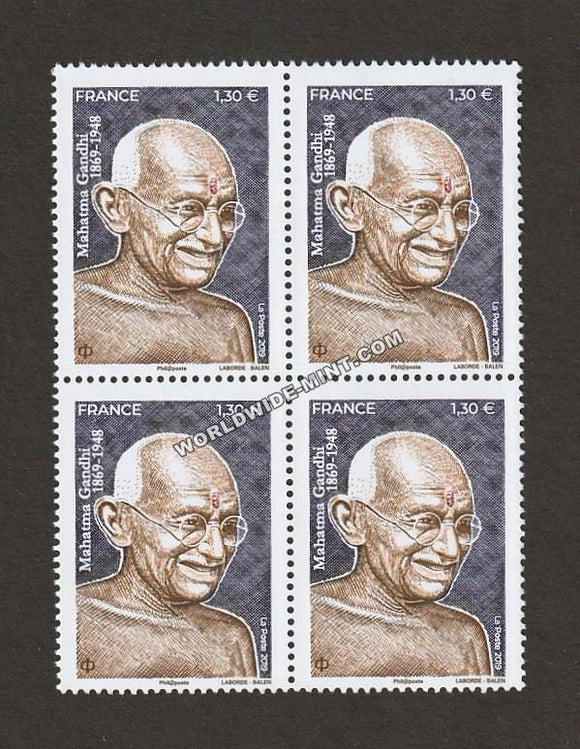 2019 France Gandhi Block of 4