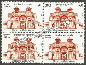 2019 Historical Gates of Indian Forts and Monuments-Magazine Gate, Ajmer Block of 4 MNH