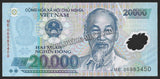 VIETNAM 20000 DONG 2006 - 2024 POLYMER UNC CURRENCY NOTE N#204743