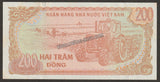 VIETNAM 1987 - 200 DONG UNC CURRENCY NOTE N# 203812