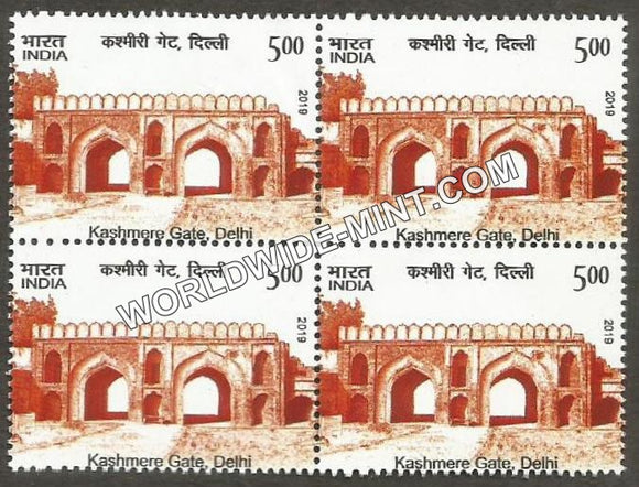 2019 Historical Gates of Indian Forts and Monuments-Kashmere Gate, Delhi Block of 4 MNH