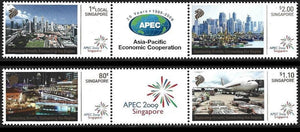 2009 Singapore Asia - Pacific Economic Cooperation (APEC) 2009 Meetings - Gutter Pair #SIA76