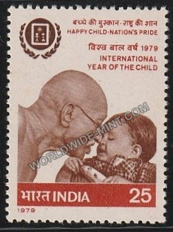 1979 International Year of the Child-Child and Gandhi MNH