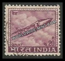 INDIA Gnat Fighter 4th Series(20p) Definitive Used Stamp