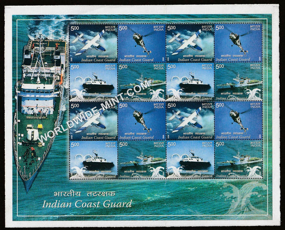 2008 INDIA Indian Coast Guard-Mix Sheetlet