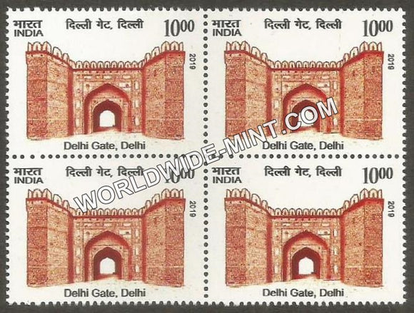 2019 Historical Gates of Indian Forts and Monuments-Delhi Gate, Delhi Block of 4 MNH