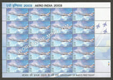 2003 INDIA Centenary of Man's First Flight-Aero India : Marut Sheetlet