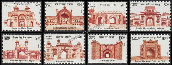 2019 Historical Gates of Indian Forts and Monuments-Set of 8 MNH