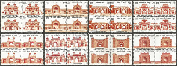 2019 Historical Gates of Indian Forts and Monuments-Set of 8 Block of 4 MNH