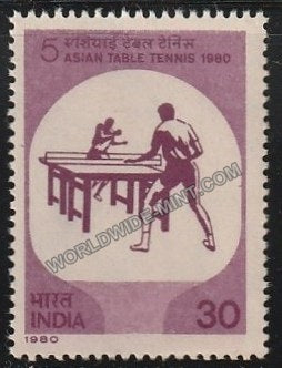 1980 5 Asian Table Tennis 1980 MNH