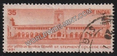 1981 St. Stephen's College Delhi Used Stamp