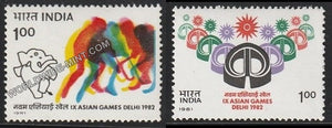 1981 IX Asian Games Delhi 1982-set of 2 MNH