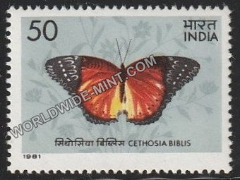 1981 Indian Butterflies-Cethosia biblis MNH