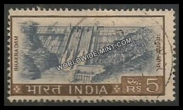 INDIA Bhakra Dam, Punjab 4th Series(5r) Definitive Used Stamp