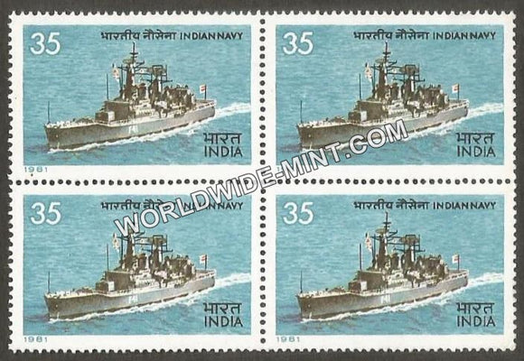 1981 Indian Navy-INS Taragiri Block of 4 MNH