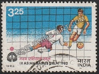 1982 IX Asian Games Delhi-Foot Ball Used Stamp