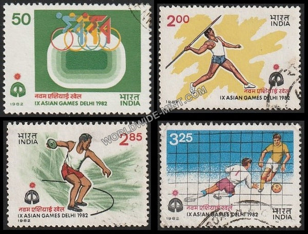 1982 IX Asian Games Delhi-Set of 4 Used Stamp – Worldwidemint