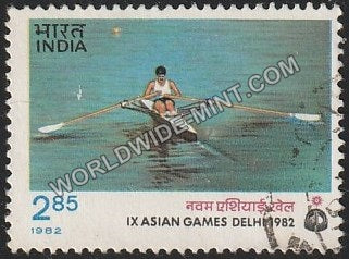 1982 IX Asian Games Delhi-Rowing Used Stamp