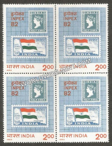 1982 INPEX-82 (1st Stamps of India) Block of 4 MNH