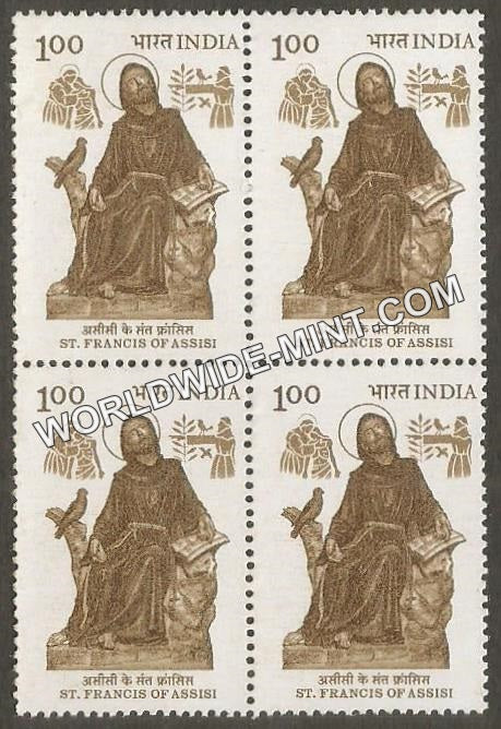 1983 St. Francis of Assisi Block of 4 MNH