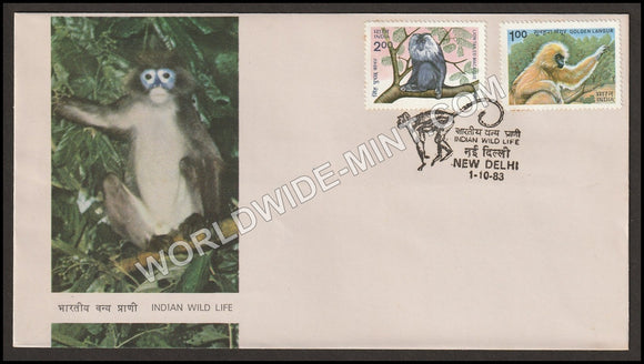 1983 Indian Wild Life-2v Set FDC