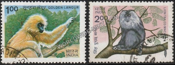1983 Indian Wild Life-Set of 2 Used Stamp