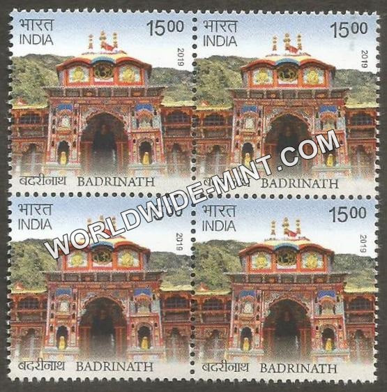 2019 Char Dham Uttarakhand-Badrinath Block of 4 MNH