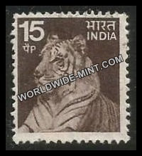 INDIA Tiger 5th Series(15p) Definitive Used Stamp