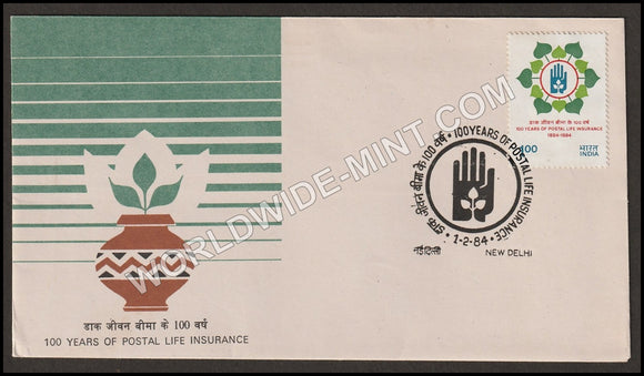 1984 100 Years of Postal Life Insurance FDC