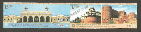 2004 Agra Fort setenant MNH
