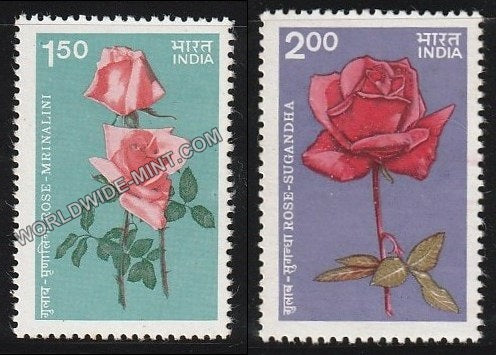 1984 Indian Roses-Set of 2 MNH