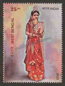 2023 INDIA Bridal Costumes of India - West Bengal MNH