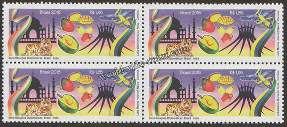 2018 Brazil India Diplomatic Block of 4
