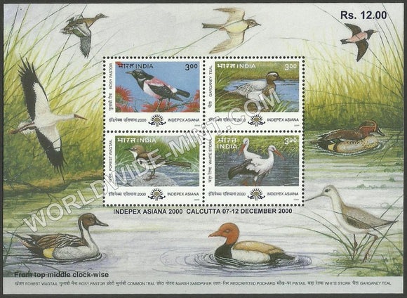 2000 Indepex Asiana 2000 : Asian International Philatelic Exhibition - Birds Miniature Sheet