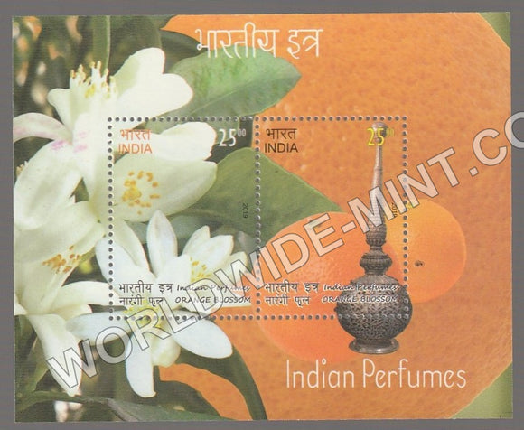 2019 Indian Perfumes : Orange Blossom Miniature Sheet