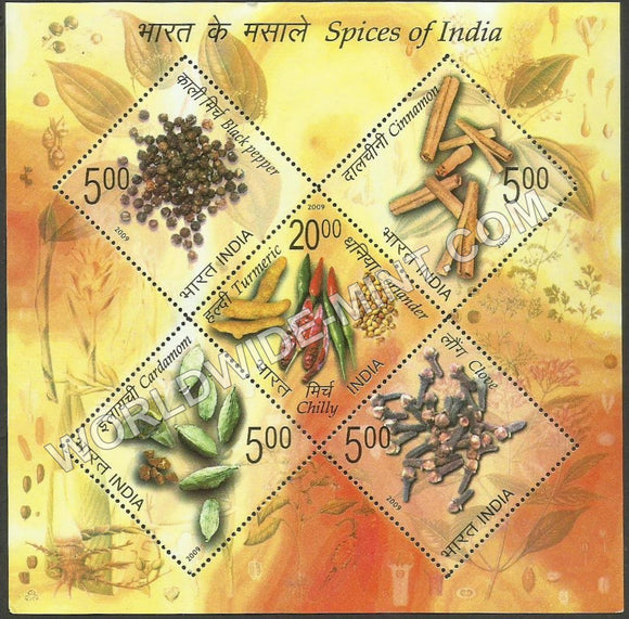 2009 Spices of India Miniature Sheet