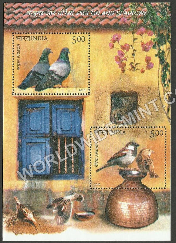 2010 Pigeon & Sparrow Miniature Sheet