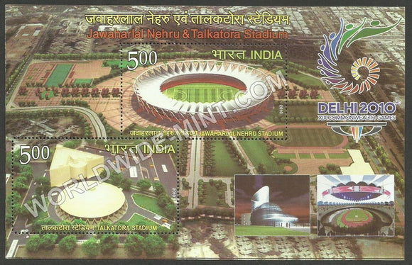2010 Delhi 2010 : XIX Commonwealth Games - Jawaharlal Nehru & Talkotara Stadium Miniature Sheet